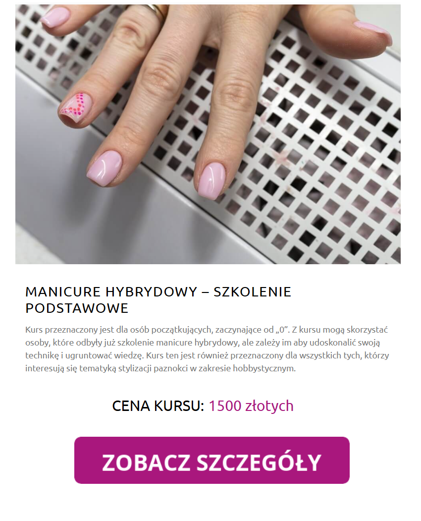 kurs paznokci, kursy paznokci, kurs robienia paznokci, kurs stylizacji paznokci, kurs stylizacji paznokci dla początkujących, kurs na paznokcie
