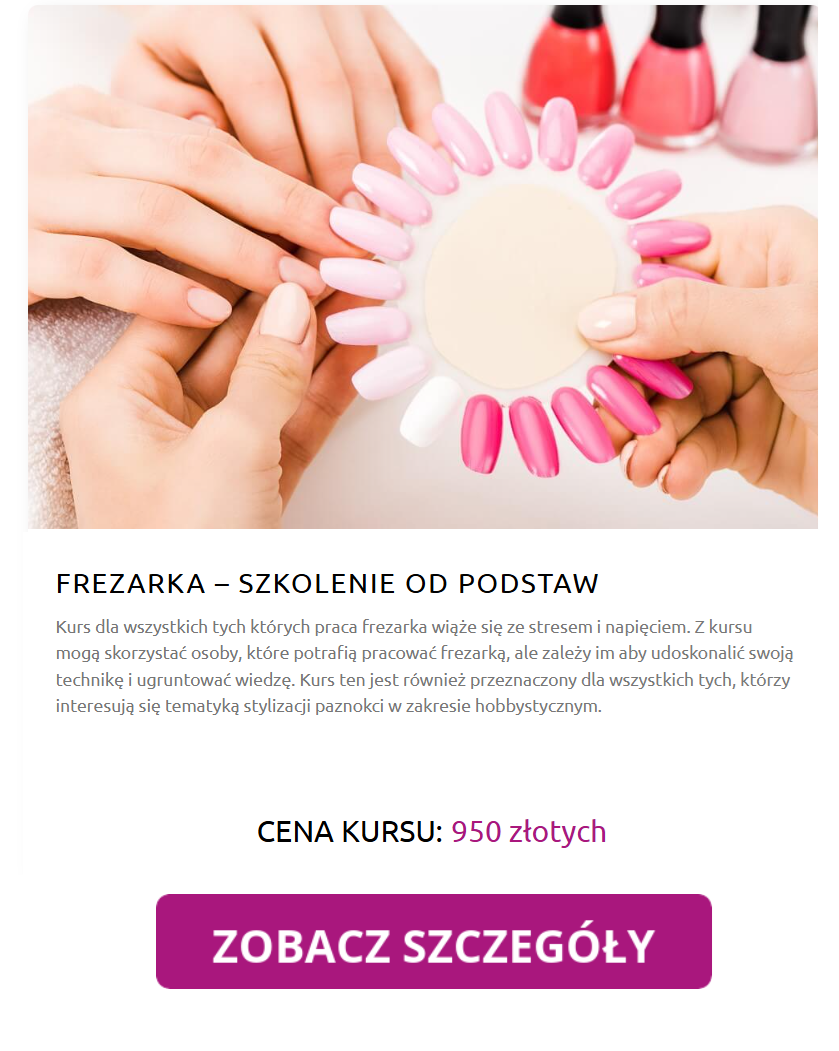 kurs paznokci, kursy paznokci, kurs robienia paznokci, kurs stylizacji paznokci, kurs stylizacji paznokci dla początkujących, kurs na paznokcie